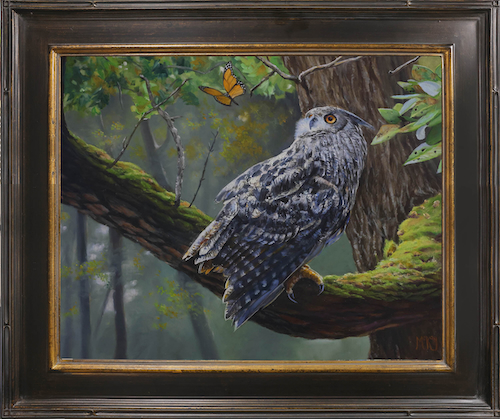 Click to view detail for Eurasian Eagle Owl 16x20 $1900